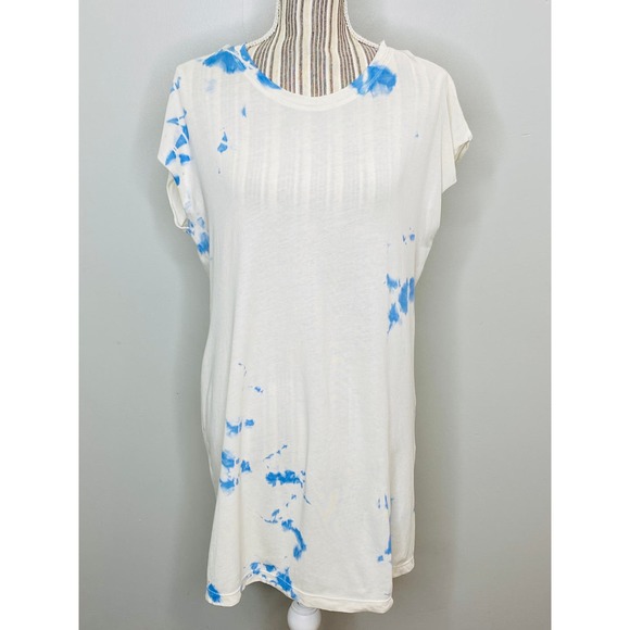 Raquel Allegra Tie Dye Tee Shirt Dress Women 0 Small Casual Luxe Festival Boho - Picture 2 of 7